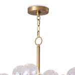 Bubbles Chandelier (Clear) Natural Brass Chandelier Regina Andrew