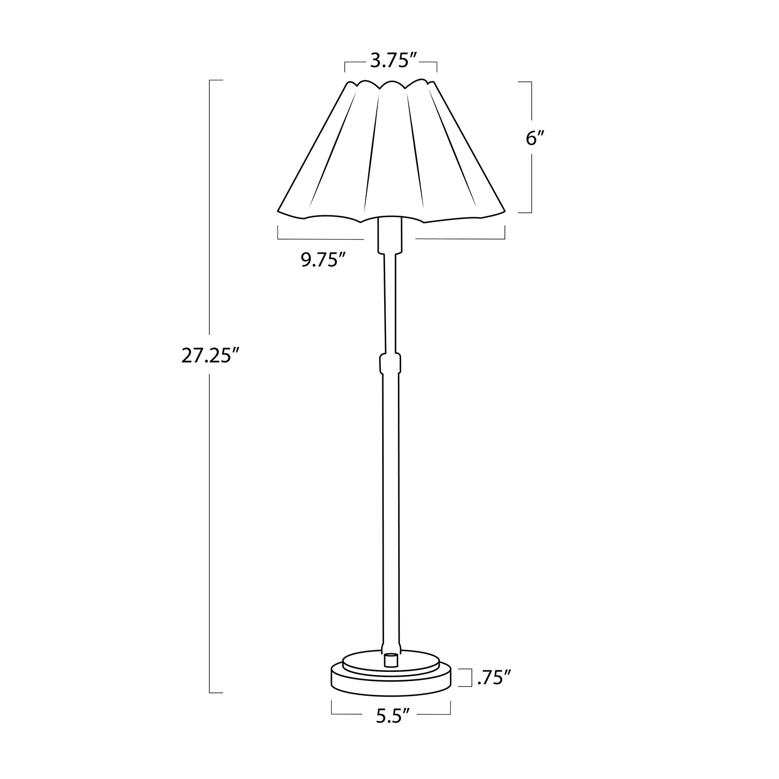 IN STORE - Polly Buffet Lamp - Brass with White Shade LIGHTING - in store Regina Andrew