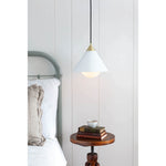 Hilton Pendant (White and Natural Brass) Pendants Regina Andrew