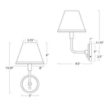 Polly Sconce Single (Natural Brass with Rattan Shade) Wall Sconces Regina Andrew