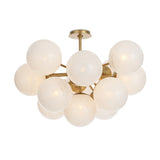 Shine Flush Mount (Natural Brass with Swirl Glass) Flush Mount Regina Andrew