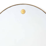 Hanging Circular Mirror (Natural Brass) Mirrors Regina Andrew