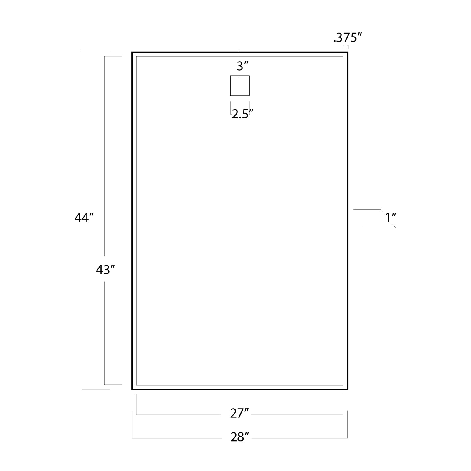 Hanging Rectangle Mirror (Steel) Mirrors Regina Andrew