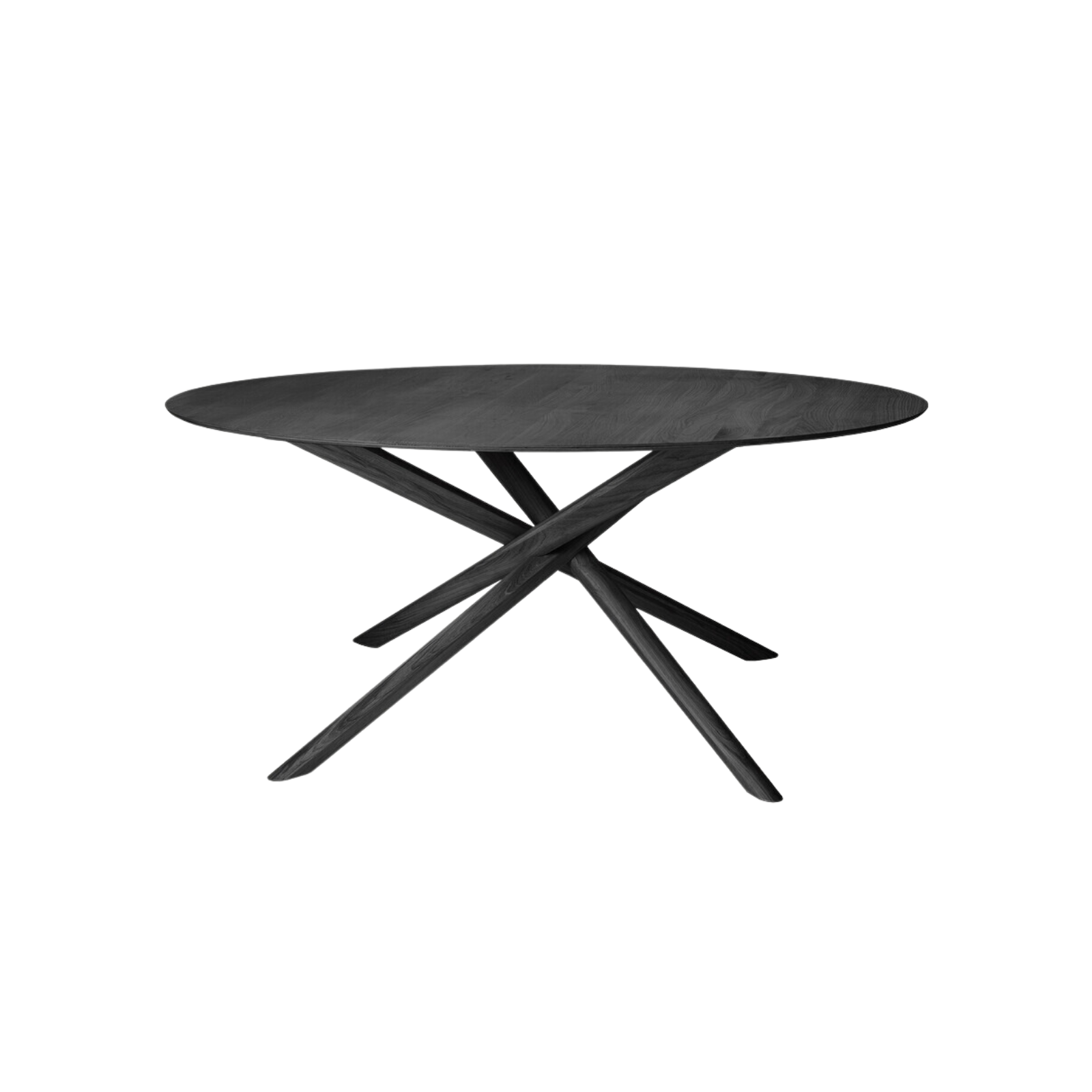 Mikado Dining Table - Round Oak Black 9 - a - FURNITURE - Dining Table - round Ethnicraft