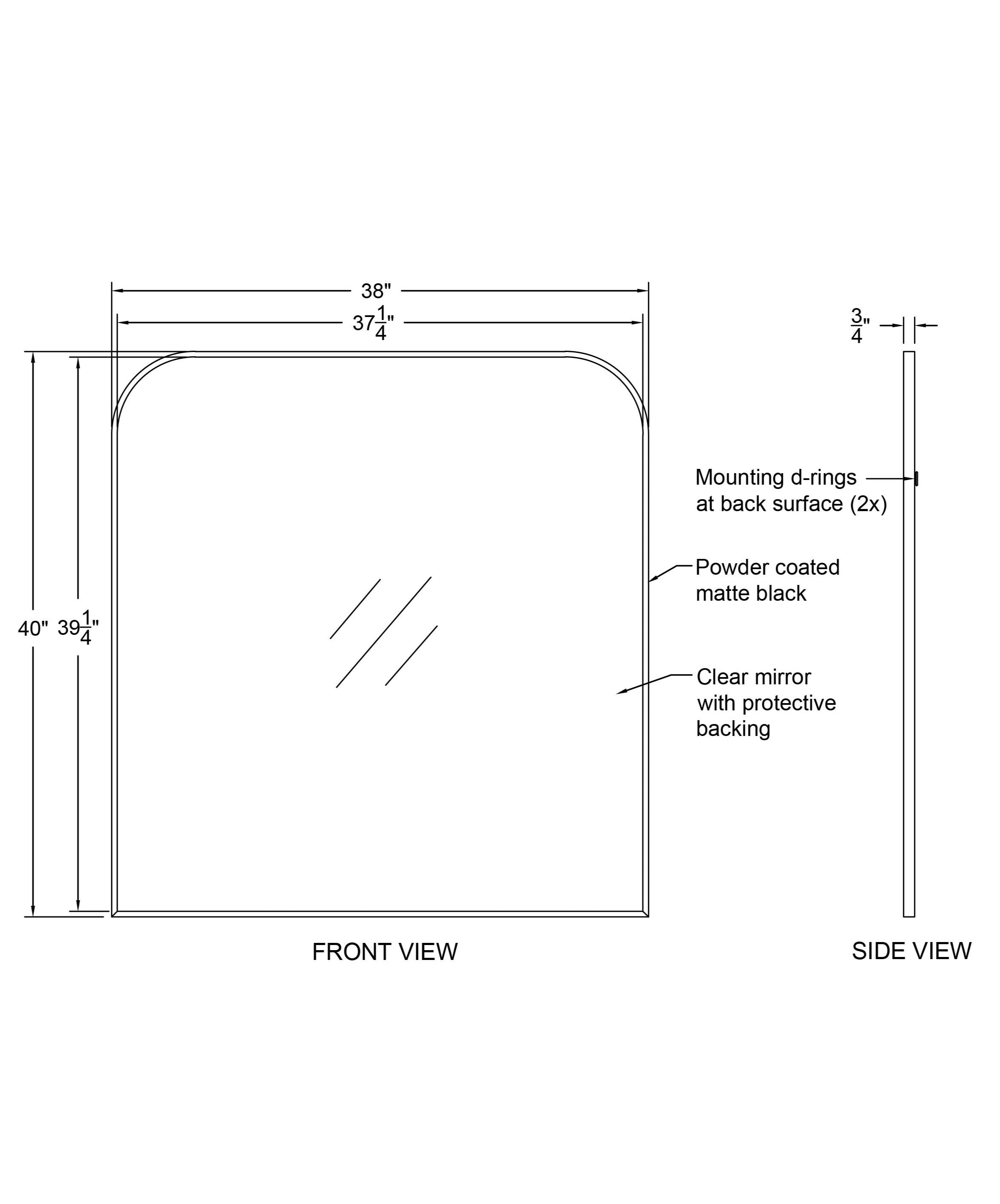 Nadia Wall Mirror 100 - a - wall mirror Renwil