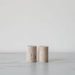 Travertine Salt & Pepper Shakers salt and pepper shakers Creative Co-op (DYA)