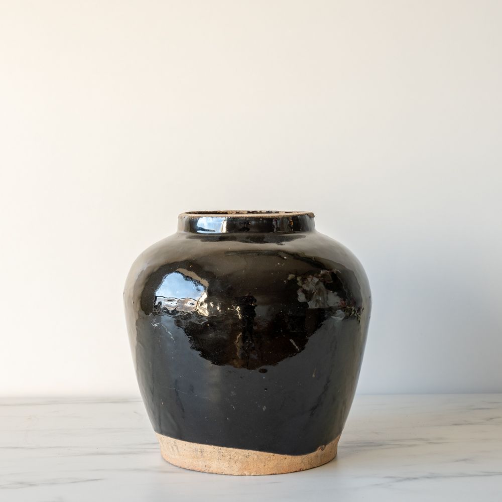 Vintage Glazed Pot 0-VINTAGE-pot Hauer Market