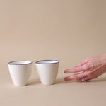 Organic Blue Edge Cup & Saucer mug Tranquillo (DYA)