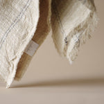 Linen Stripe Slub Throw Blanket blanket Indaba