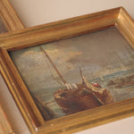 "Voyage No. 3" Framed Antique Painting ARTWORK - vintage painting Hauer Market