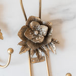 Flower Hook with Antique Gold Finish wall hook Vagabond Vintage (Faire)