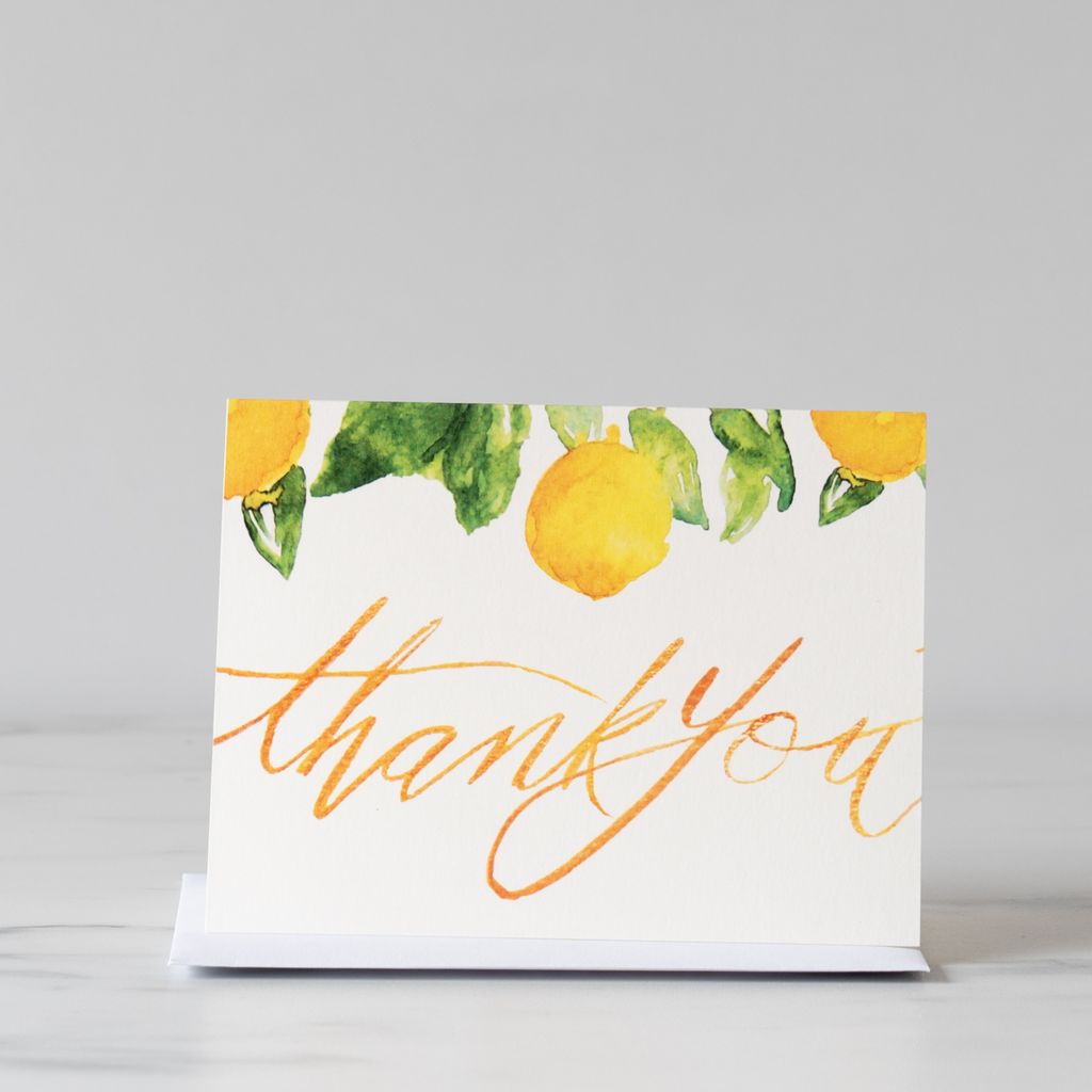 Thank You Lemons Card greeting card Inkwell Cards (Faire)