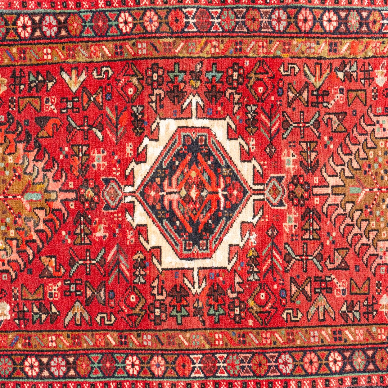 2'4" x 6'3" Vintage Persian Heriz Rug RUGS - vintage Rug & Weave Rugs