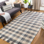 Reynolds Plaid Rug 0-patterned rugs Surya