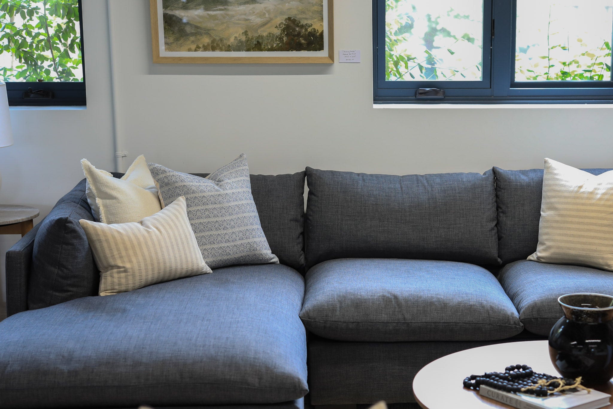 Walden 2 Piece Sectional - Charcoal 2 - FURNITURE - sectional Four Hands