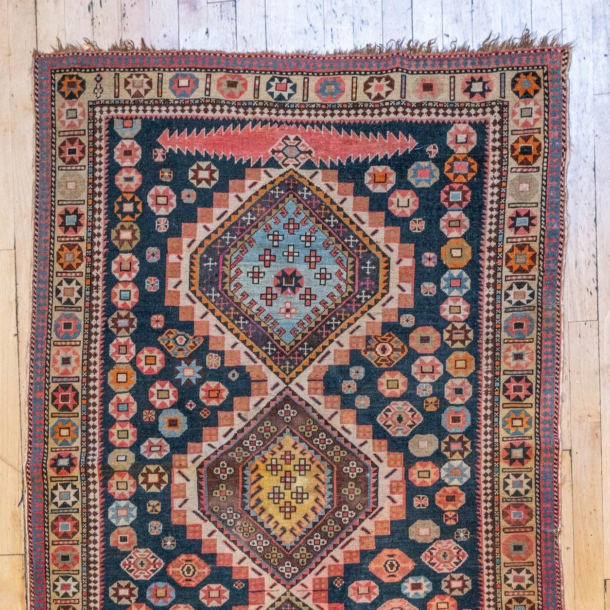 3'6 x 5'4 Antique Caucasian Rug RUGS - vintage Rug & Weave Rugs