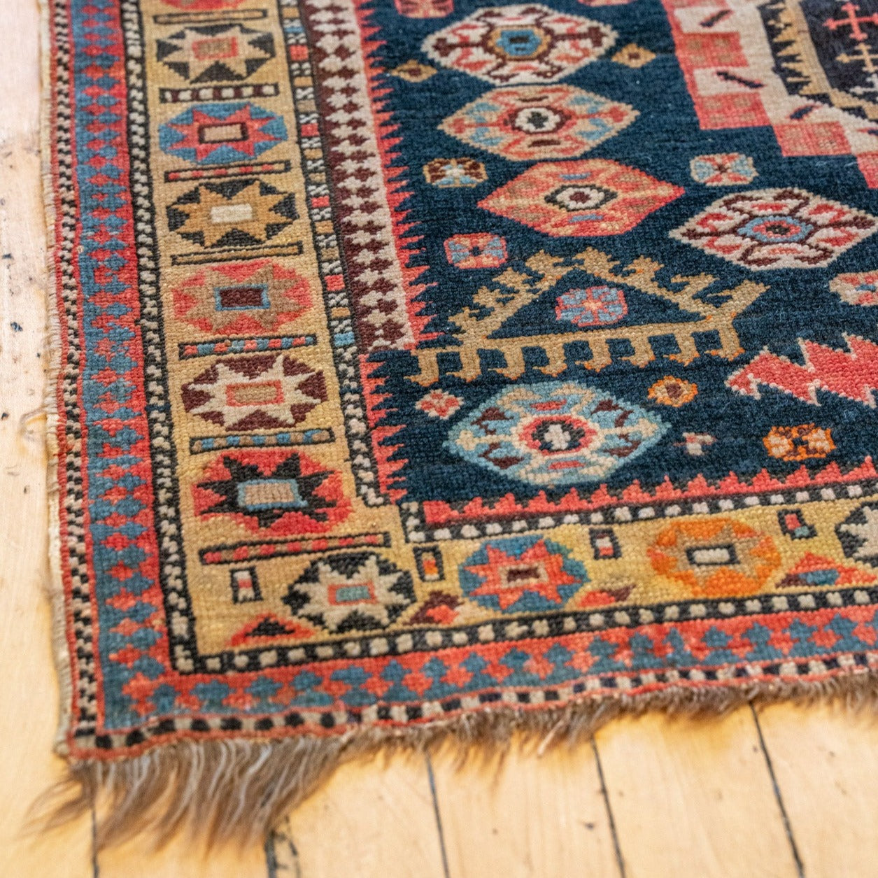 3'6 x 5'4 Antique Caucasian Rug RUGS - vintage Rug & Weave Rugs