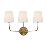 Vendome Triple Sconce LIGHTING - sconce Visual Comfort Hand-Rubbed Antique Brass