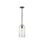 Katie Cylinder Pendant LIGHTING - pendant Visual Comfort Bronze Seeded Glass