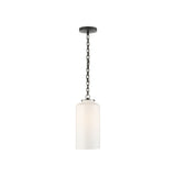 Katie Cylinder Pendant LIGHTING - pendant Visual Comfort Bronze White Glass
