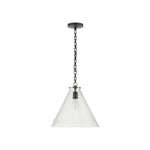 Katie Conical Pendant LIGHTING - pendant Visual Comfort Bronze Clear Glass