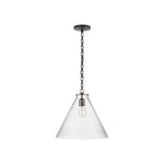Katie Conical Pendant LIGHTING - pendant Visual Comfort Bronze Seeded Glass