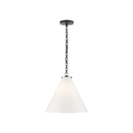 Katie Conical Pendant LIGHTING - pendant Visual Comfort Bronze White Glass