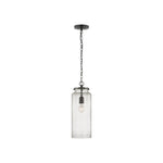 Katie Large Cylinder Pendant LIGHTING - pendant Visual Comfort Bronze Seeded Glass