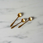 Gold Finish Floral Spoon Set spoon Creative Co-op (DYA)