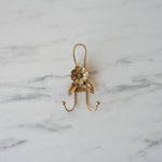Flower Hook with Antique Gold Finish wall hook Vagabond Vintage (Faire) Style 3