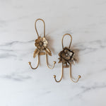 Flower Hook with Antique Gold Finish wall hook Vagabond Vintage (Faire)