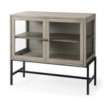 Ariel Accent Cabinet 7 - FURNITURE - sideboard/cabinet Mercana Grey Wood