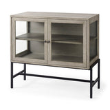Ariel Accent Cabinet 7 - FURNITURE - sideboard/cabinet Mercana Grey Wood