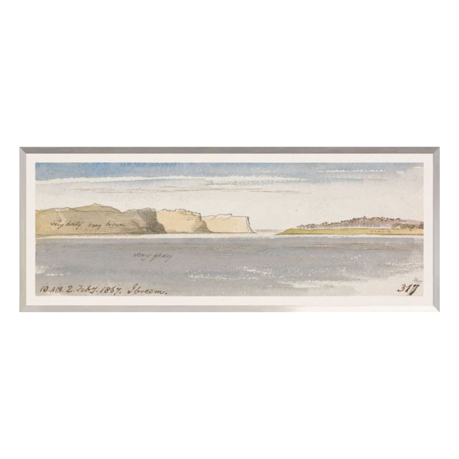 “Watercolour Cliffs” Framed Art Print ARTWORK - framed print Celadon Art