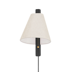 Ellen Plug In Wall Sconce sconce Hudson Valley Lighting Charred Ash