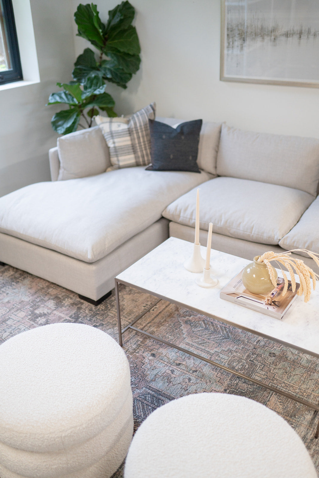 Walden 2 Piece Sectional - Moon 2 - FURNITURE - sectional Four Hands