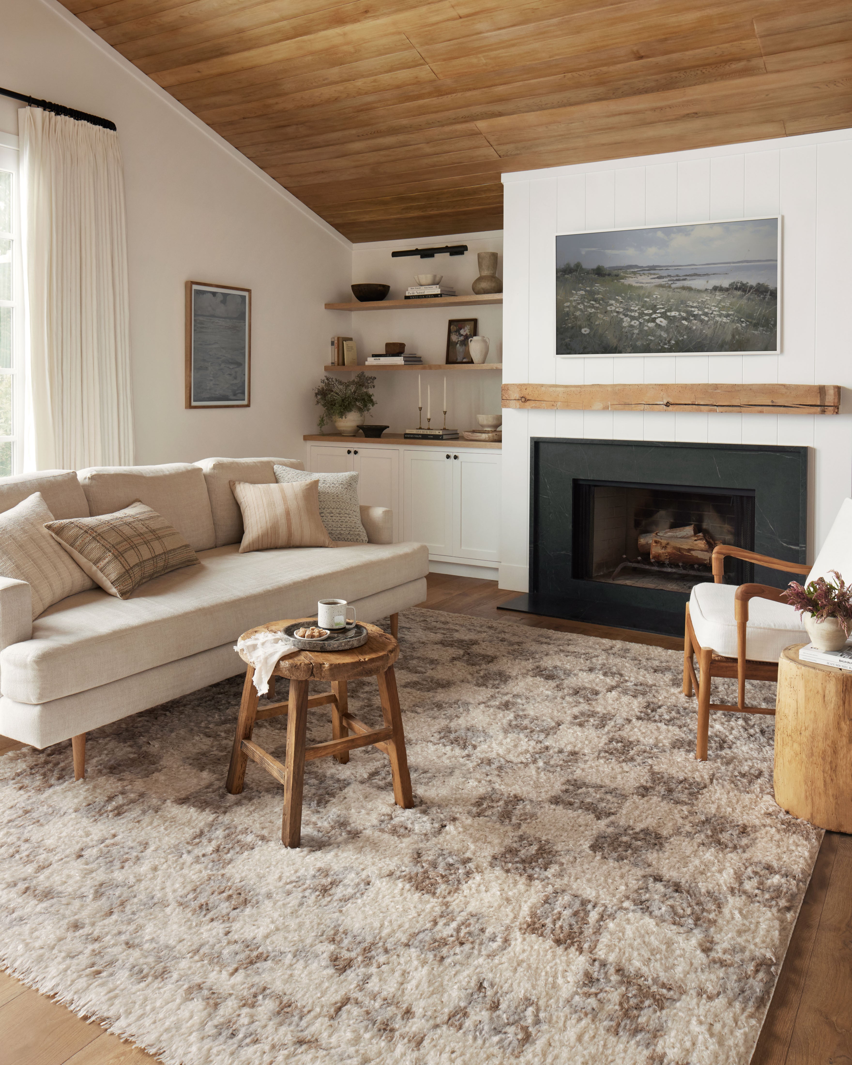Angela Rose x Loloi Amira Ivory / Pebble Rug 0-RUGS-patterned Loloi
