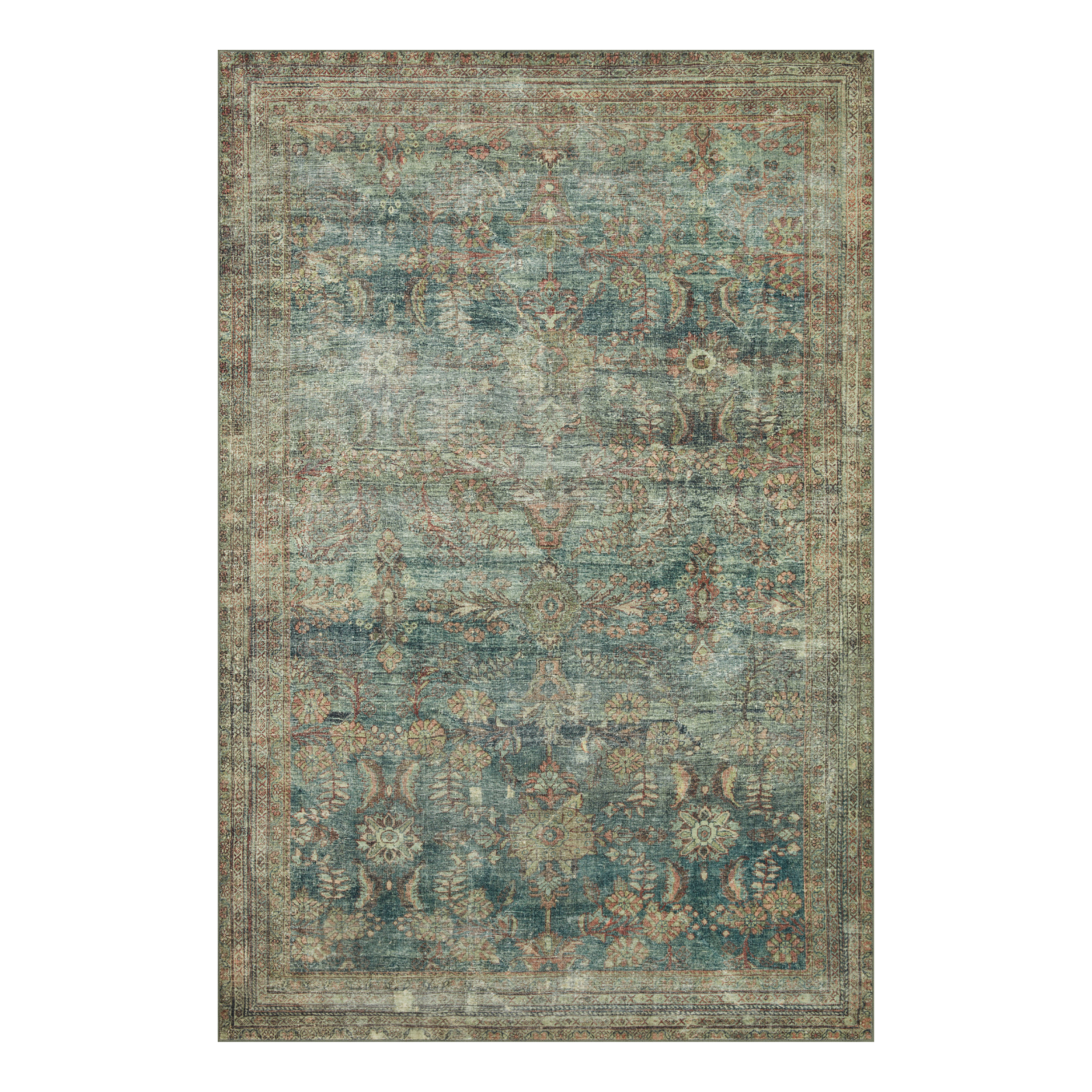 Magnolia Home by Joanna Gaines x Loloi Banks Ocean / Spice Rug 1 - RUGS - patterned Loloi