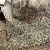 Magnolia Home by Joanna Gaines x Loloi Banks Spice / Blue Rug 1 - RUGS - patterned Loloi