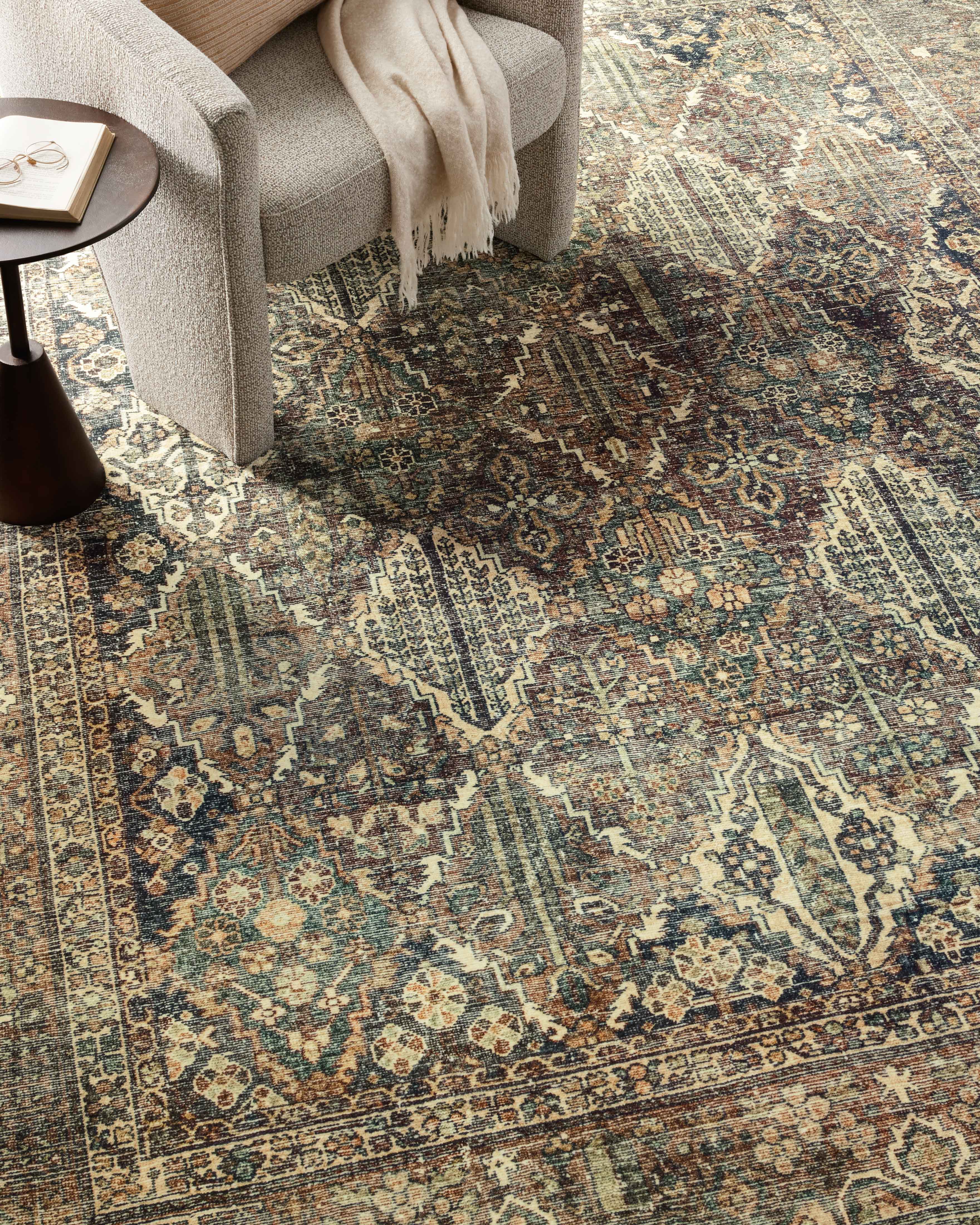Magnolia Home by Joanna Gaines x Loloi Banks Spice / Blue Rug 1 - RUGS - patterned Loloi