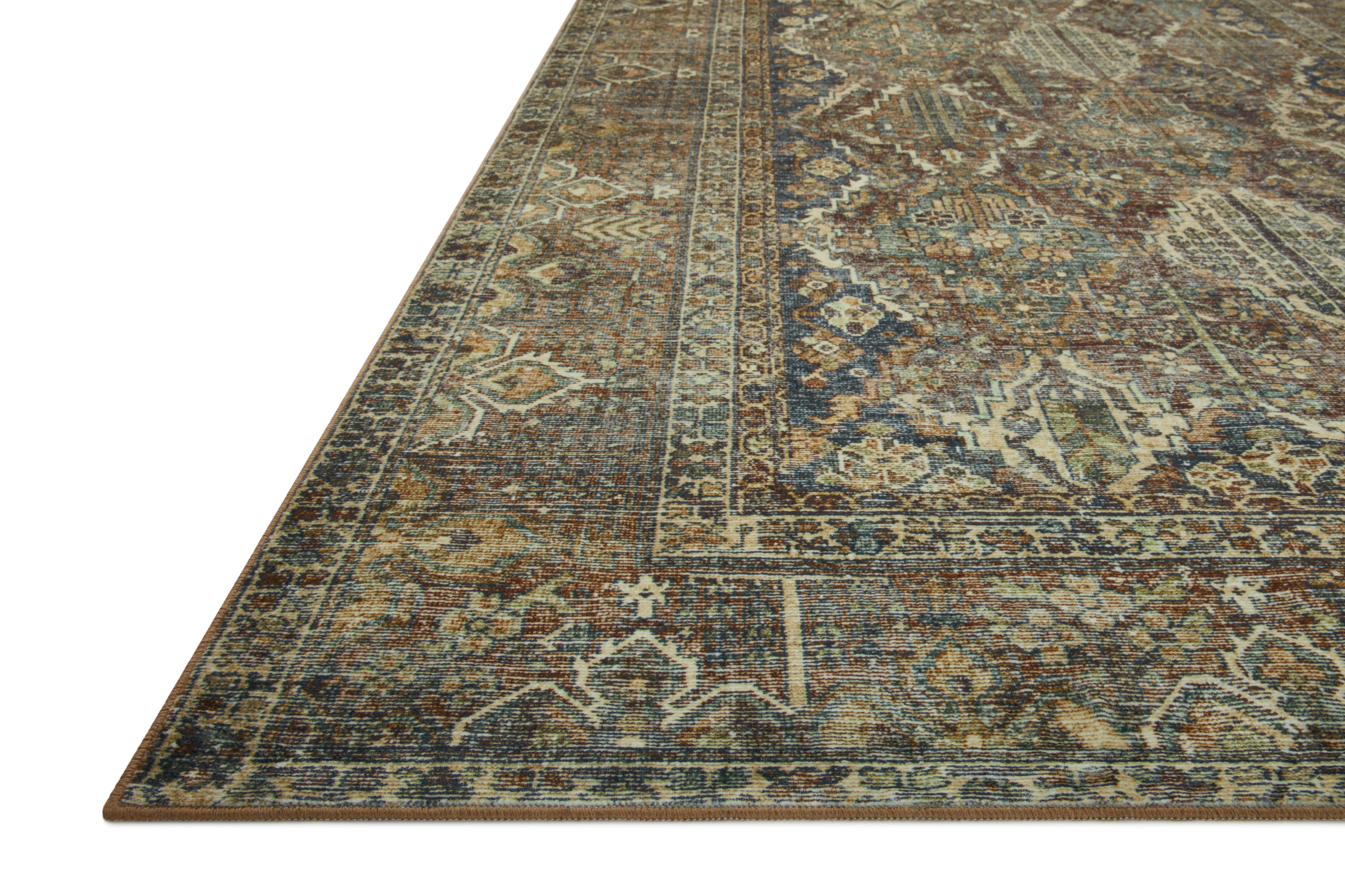 Magnolia Home by Joanna Gaines x Loloi Banks Spice / Blue Rug 1 - RUGS - patterned Loloi