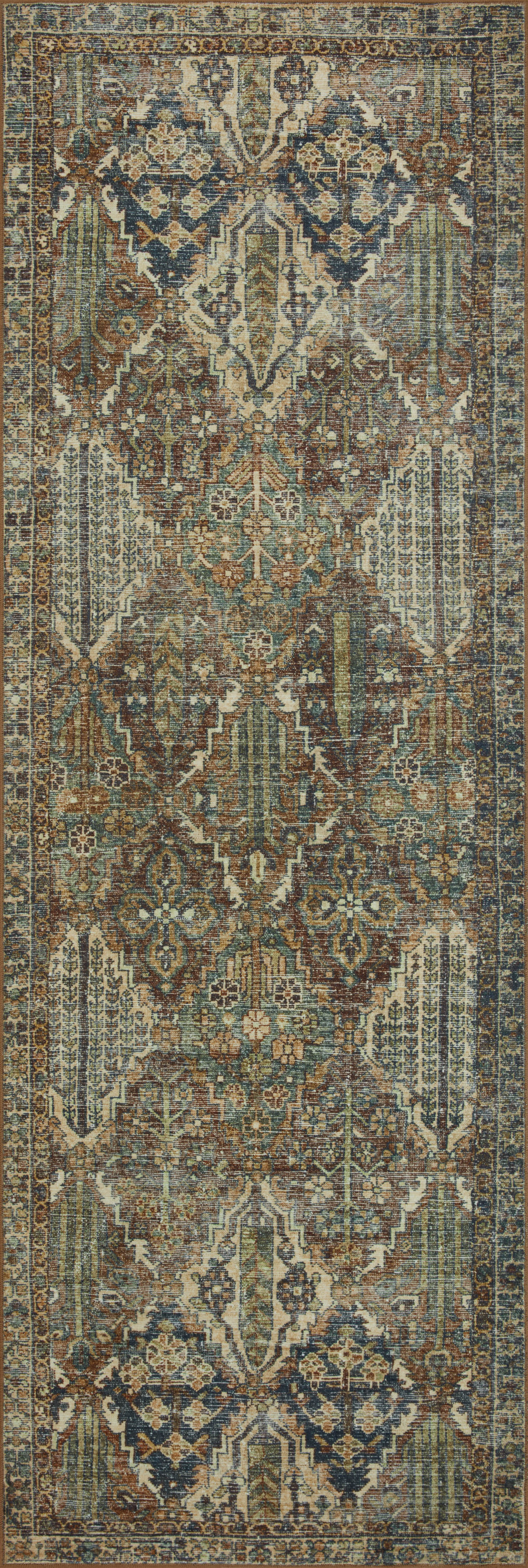 Magnolia Home by Joanna Gaines x Loloi Banks Spice / Blue Rug 1 - RUGS - patterned Loloi
