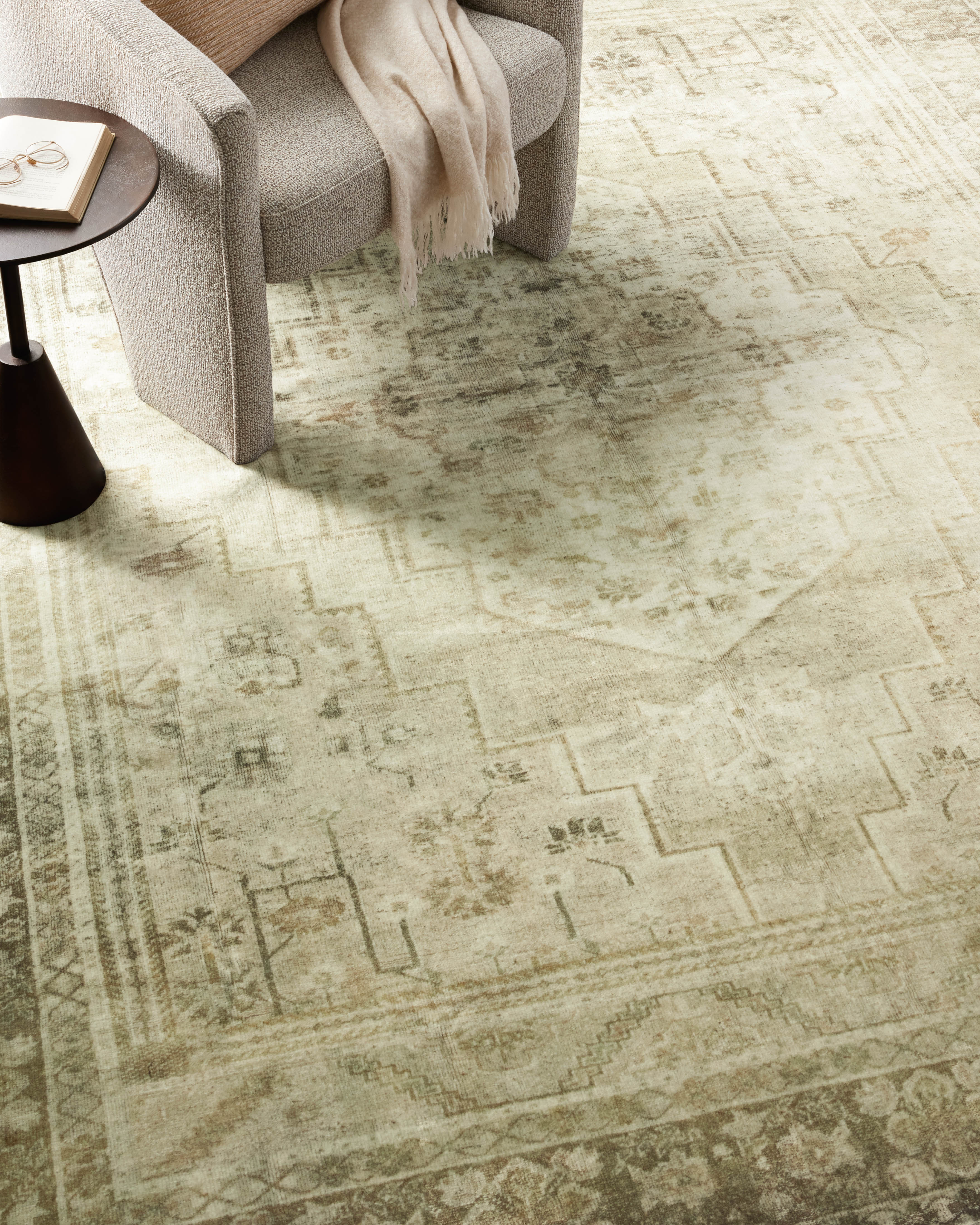 Magnolia Home by Joanna Gaines x Loloi Banks Natural / Granite Rug 1 - RUGS - patterned Loloi