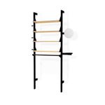 Gus* Modern Branch 1 - Display Unit 19 - FURNITURE - office storage Gus Black Uprights Black Brackets Blonde Shelves