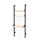 Gus* Modern Branch 1 - Desk Shelving Unit 19 - FURNITURE - office storage Gus Black Uprights Black Brackets Blonde Shelves