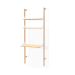 Gus* Modern Branch 1 - Desk Shelving Unit 19 - FURNITURE - office storage Gus Blonde Uprights White Brackets Blonde Shelves