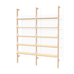 Gus* Modern Branch 2 - Shelving Unit 19 - FURNITURE - office storage Gus Blonde Uprights White Brackets Blonde Shelves