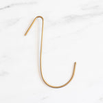Handmade Brass J Hook wall hook Fog Linen Work Large