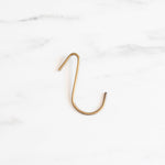 Handmade Brass J Hook wall hook Fog Linen Work Small
