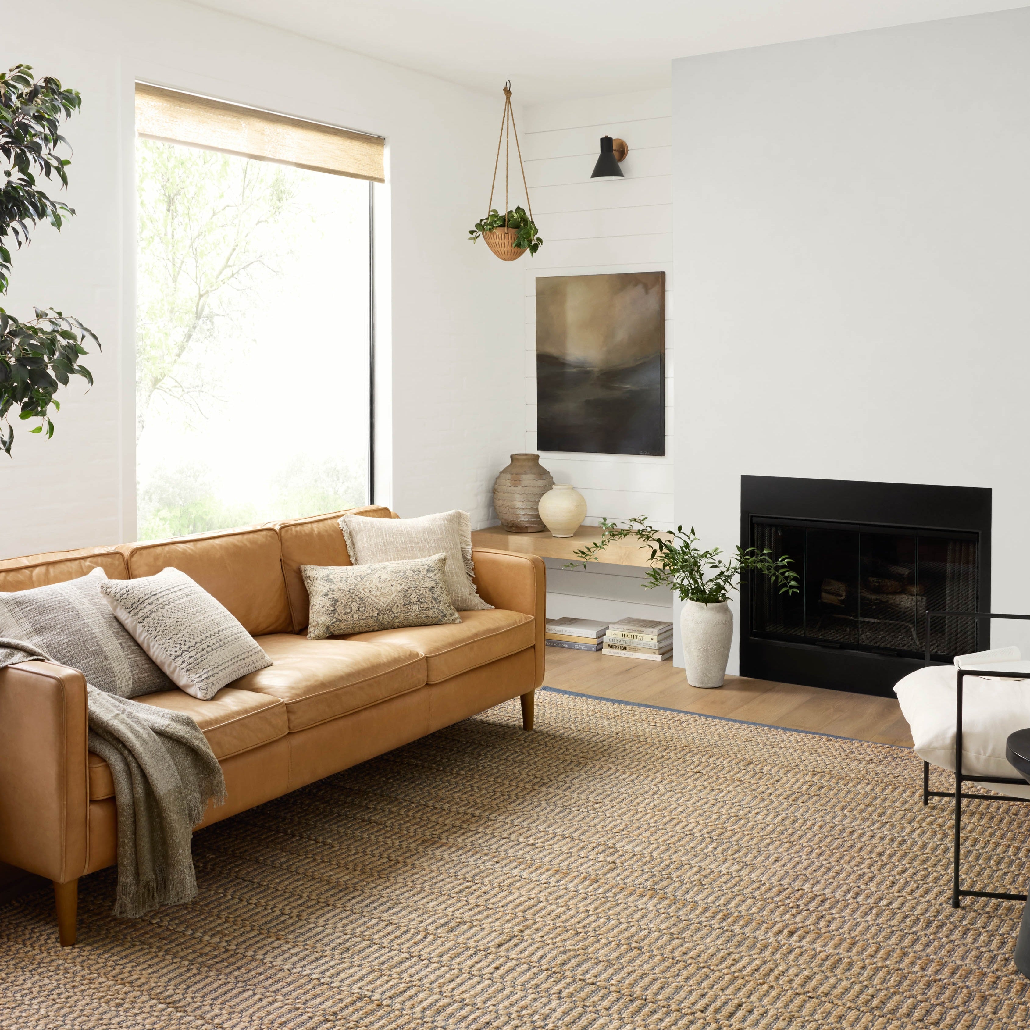 Angela Rose x Loloi Colton Natural/ Navy Rug 0-RUGS Loloi